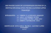 Uso inadecuado de los residuos sólidos en la Institución Educativa Alfonso López pumarejo