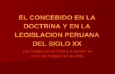 El concebido en la legislacion peruana