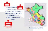 Experiencia Peruana con las CMAC - 2003