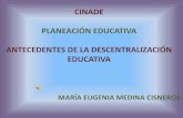 ANTECEDENTES DE LA DESCENTRALIZACIÓN  EDUCATIVA