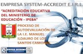 Proceso Autoevaluación en Colegio Manuel Ildauro de los Santos Camones
