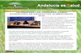 Andalucía es salud núm 279: Celebradas las Jornadas sobre Etiquetado de Productos Alimentarios 2015
