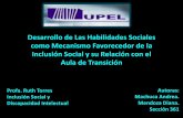 Desarrollo de las Habilidades Sociales como mecanismo favorecedor de las Inclusión Social y su Relación con el Aula de Transición