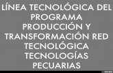 LÍNEA TECNOLÓGICA DEL PROGRAMA PRODUCCIÓN Y TRANSFORMACIÓN RED TECNOLÓGICA TECNOLOGÍAS PECUARIAS