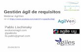 Webinar AgilVen: Gestión ágil de requisitos en proyectos de software