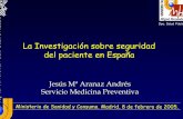La Investigación sobre seguridad del paciente en España