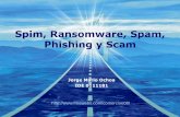 Spim, ransomware, spam, phishing y scam