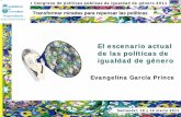 El escenario actual de las políticas de igualdad de género. Congreso pol/pub de igualdad. Cantabria. España