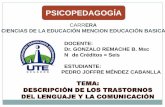UTE Descrición de los Trastornos del lenguaje y Comunicación/ PedroMendezPsicopedagogia