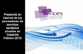 Presencia en internet de los proveedores de servicios sanitarios privados en cataluña2012