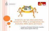 Analisis de los documentos rectores: Plan y programas de estudio 2011