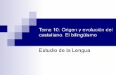 Tema 10: Origen y evolución del castellano
