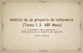 ABP Mooc: Análisis de un proyecto de referencia de Aitor Lázpita