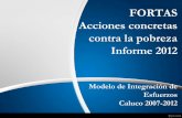 FORTASAcciones concretas contra la pobrezaInforme 2012