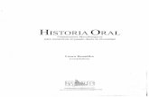 Historia Oral. Fundamentos metodologicos para reconstriur  el pasado desde la diversidad