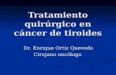 Tratamiento quirúrgico en cáncer de tiroides