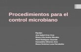 Procedimientos para el control microbiano