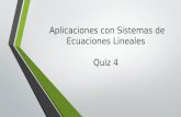 Aplicaciones con sistemas de ecuaciones lineales