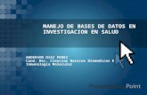 Anderson Diaz  Seminario Sobre Manejo De Bases De Datos En Investigacion En