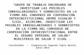 Congresista Segundo Tapia -  El Convenio Sisol-EsSalud