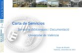 Carta de Servicios. Presentación para el personal del SBD