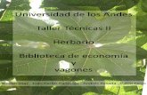 Herbario Universidad de los Andes - Biblioteca de economía a vagones