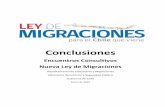 Conclusiones proceso consultivo para la nueva ley de migraciones -Chile - 2015