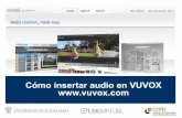 Cómo insertar un audio en VUVOX