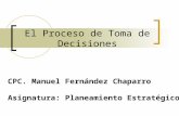 TOMA DE DECISIONES (PLAN ESTRATEGICO)
