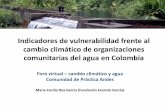 Indicadores de vulnerabilidad frente al cambio climático de organizaciones comunitarias del agua en Colombia