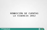 Rendición cuentas 2012