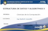 ESTRUCTURA DE DATOS Y ALGORITMOS II (II Bimestre Abril Agosto 2011)