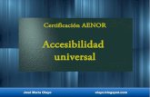 Accesibilidad universal. certificaci³n aenor