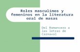 Roles masculinos y femeninos en la literatura oral