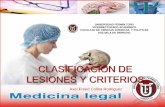 Clasificacion de lesiones y criterios