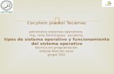 Tipos de sitema oprativo  y funcionamiento del sistema operativo!!