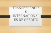Transferencias internacionales de crédito