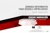 Presentación Cheque Innovación. Jornadas AJE (octubre 2013)