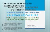 >La Revolucion Rusa< y el surguimiento de la union de las republicas socialistas sovieticas