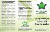 Tríptico: 10 preguntas frecuentes sobre el Esperanto