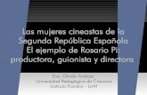 Las mujeres cineastas de la Segunda República Española. El ejemplo de Rosario Pi: productora, guionista y directora.