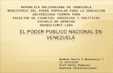 El poder publico nacional en venezuela- Maria G Marmolejo