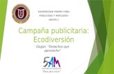 Establecimiento de estrategia publicitaria Campaña "Ecodiversión"