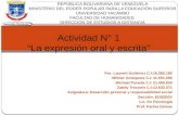 La expresion oral y escrita Presentación1