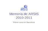 Memoria arsis 2011 cas