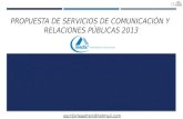 Propuesta de Comunicación y Relaciones Públicas para medix  2013