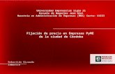 Fijación de precio en Empresas PyME  de la ciudad de Córdoba