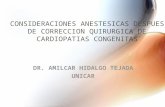 Consideraciones anestesicas despues de correccion quirurgica
