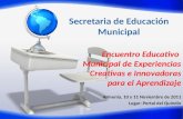 Encuentro educativo  municipal de experiencias creativas e innovadoras