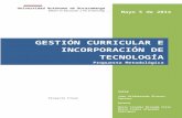 Gestión Curricular e Incorporación de Tecnologías.